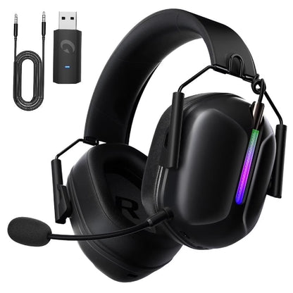 Wireless Gaming Headset Compatible for PS5 Switch PC Mac, 2.4 Ghz/Bluetooth 5.2 Gaming Headphones with Noise Cancelling Microphone 40+ Hours Battery Life,3.5Mm Wired for Xbox Series,White