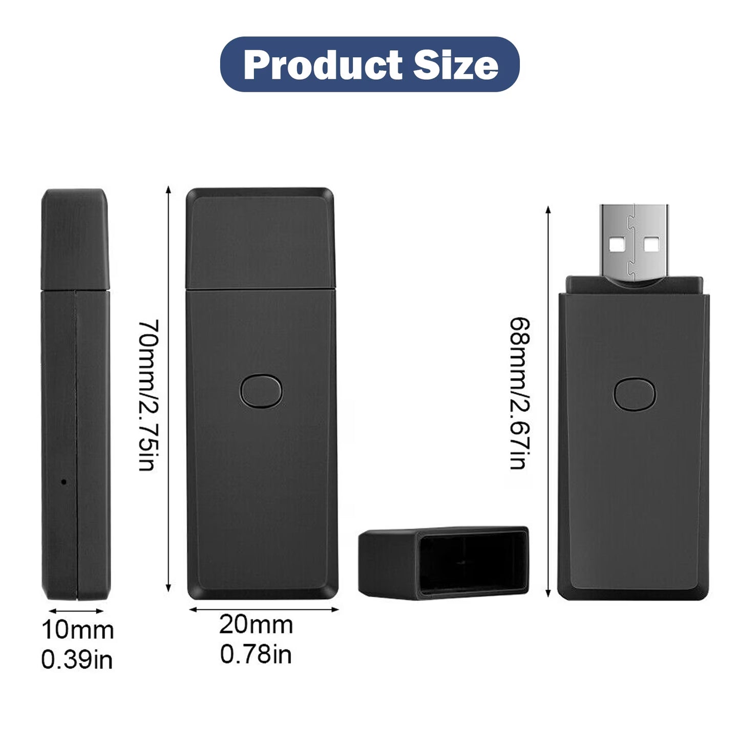 Mini Body Cam (64GB USB Flash Drive Style) – 1080P Security Video, Rechargeable Portable Surveillance Camera