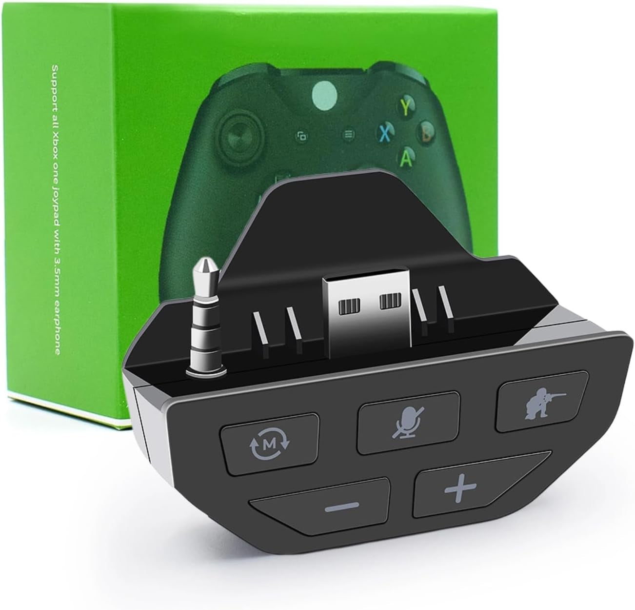 Headphone Adapter, Controller Audio Adapter, 3.5 Mm Audio Port, for Xbox One Wireless Gamepad(Black)